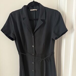 Size 4 Black Short Sleeve Everlane Dress